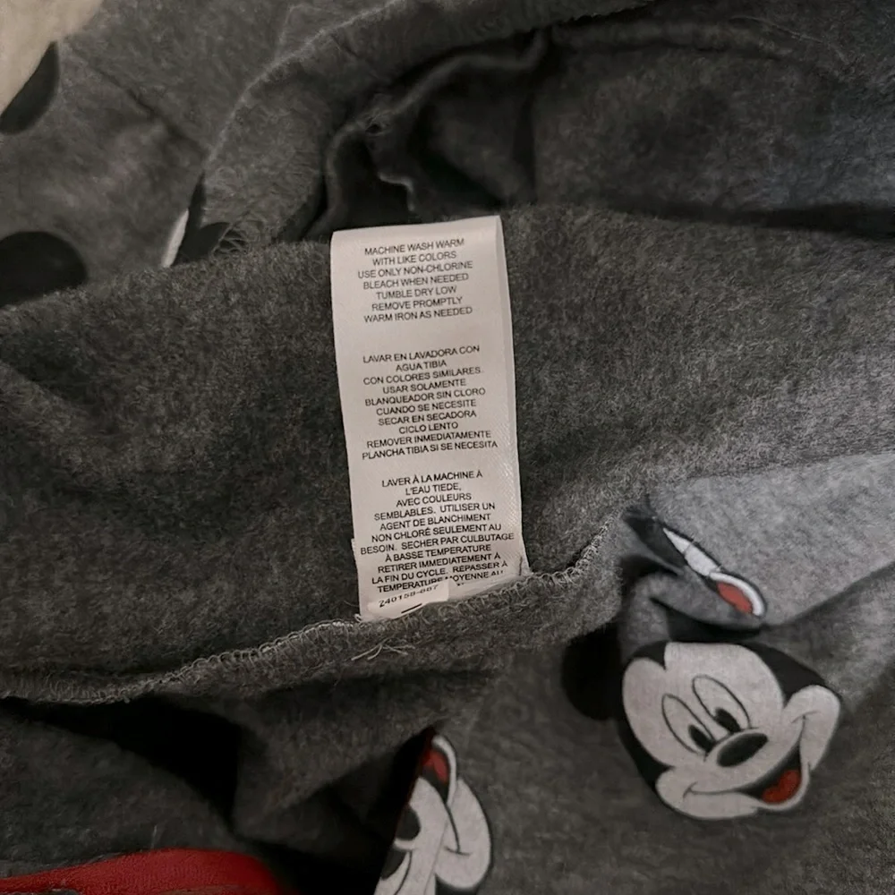 Disney Gray Mickey Mouse Hooded One-Piece Bodysuit